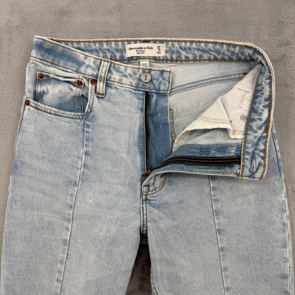 Abercrombie Fitch The Skinny High Rise Curve Love Jeans Light Wash  Size‎ 27 - Picture 5 of 14